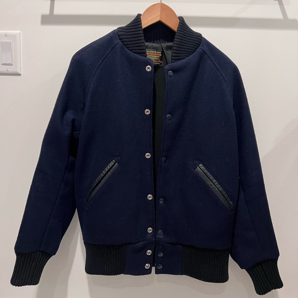 BNWOT Navy Vintage Varsity Jacket
